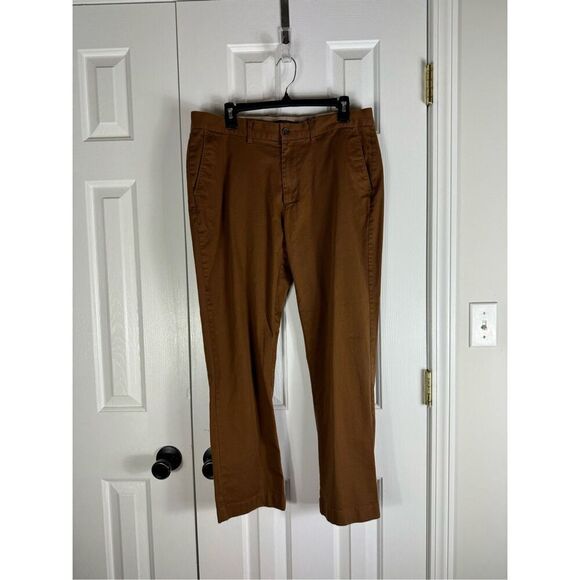 J.Crew Mens Brown Straight Khaki Pants Size 34/30 - Picture 1 of 3